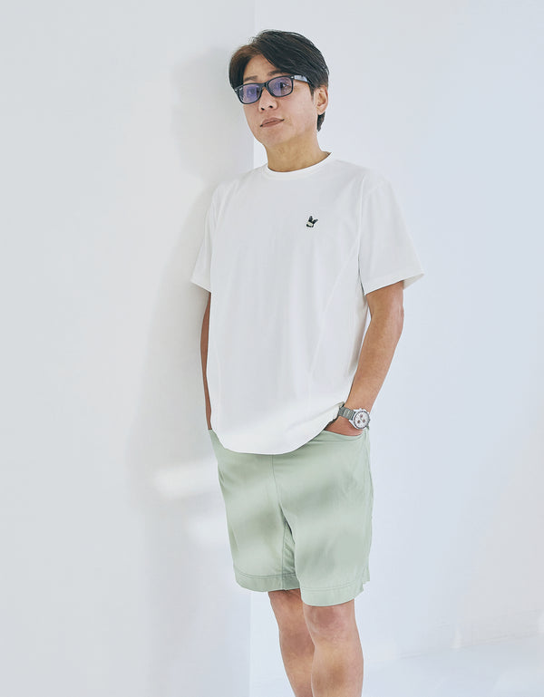 【メンズ】超撥水 お腹細見え PLAYFUL T-shirt(ワッペン半袖Tシャツ)