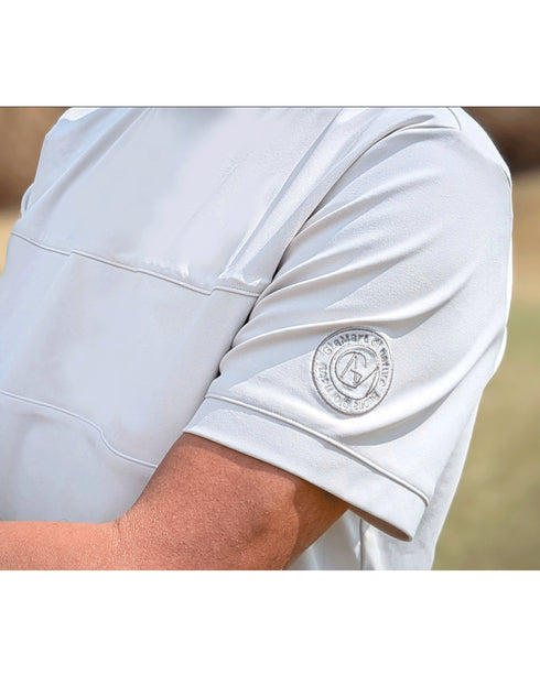 【メンズ】超撥水 お腹細身え ゴルフ モックネック 半袖 Tシャツ