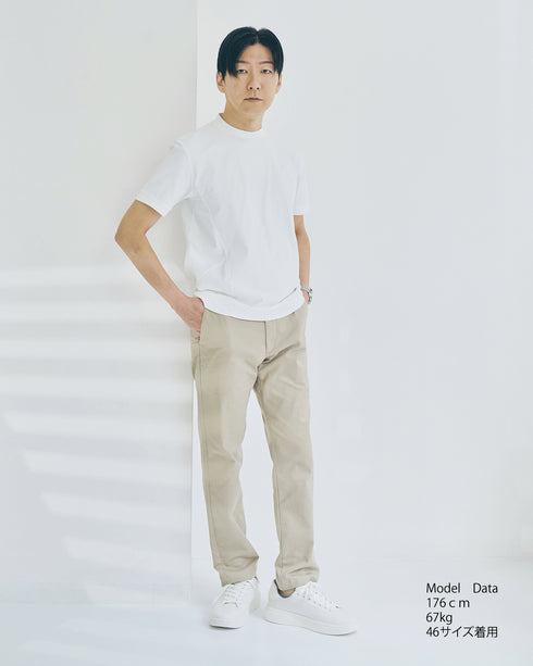 【メンズ】超撥水 お腹細見え Dress T-shirt(後ろ衿高半袖Tシャツ)