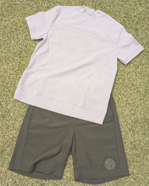 【メンズ】超撥水 お腹細身え ゴルフ モックネック 半袖 Tシャツ