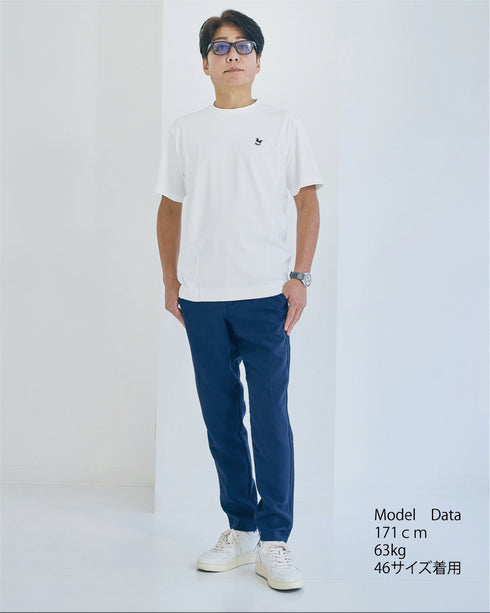 【メンズ】超撥水 お腹細見え PLAYFUL T-shirt(ワッペン半袖Tシャツ)