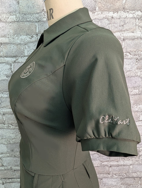 【ウィメンズ】超撥水 大きい胸 パーフェクトフィット・ゴルフ ワンピース(ショートパンツ付き)